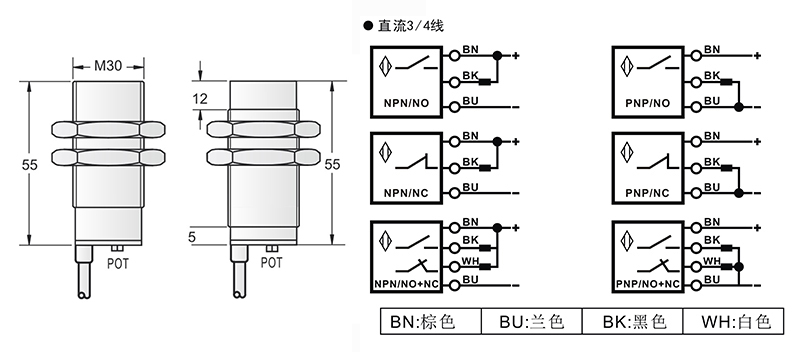 M30模擬量電流輸出 出線式接近開關(guān) M30模擬量電流輸出 出線式接近開關(guān)